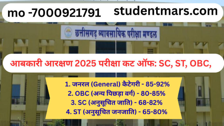 आबकारी आरक्षण 2025 परीक्षा कट ऑफ: SC, ST, OBC, और जनरल के लिए पूरी जानकारी