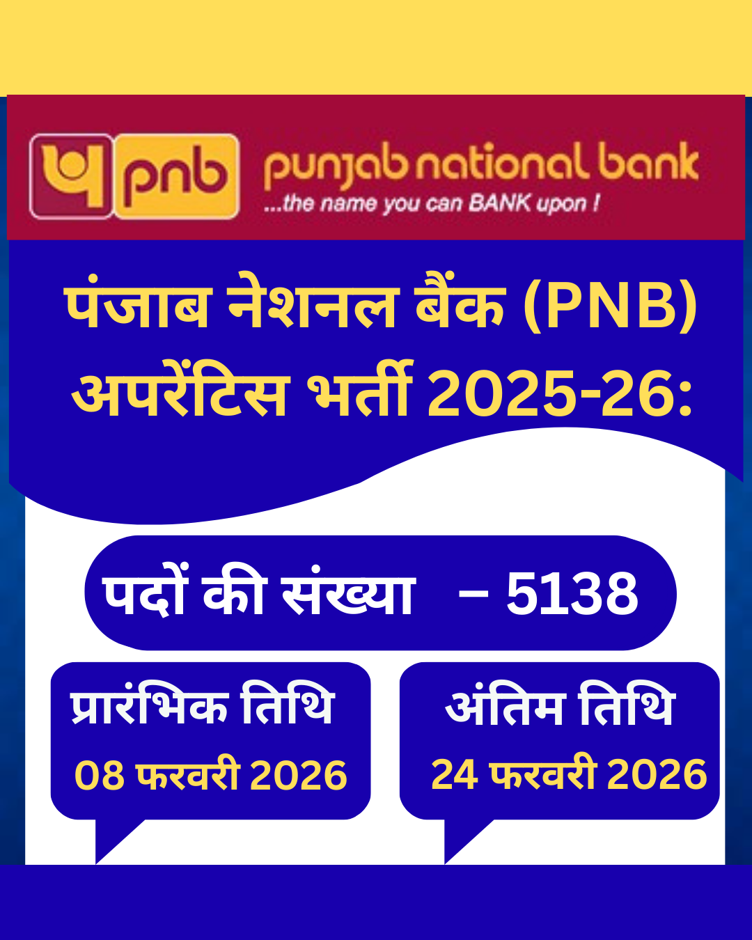 पंजाब नेशनल बैंक (PNB) अपरेंटिस भर्ती 2026